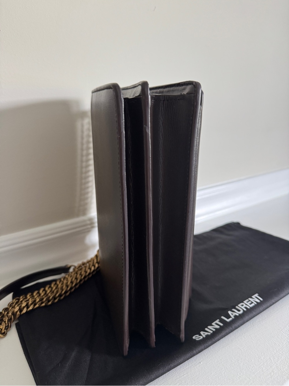 Saint Laurent Dark Chocolate Medium Sunset Bag - Picture 5 of 12